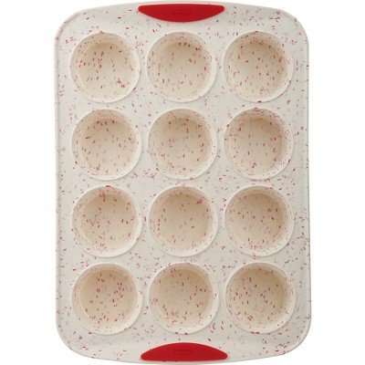 Trudeau White Confetti 12 Count Muffin Pan