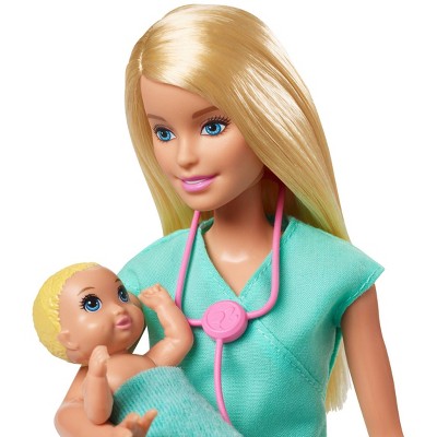 Barbie You Can Be Anything Baby Doctor Blonde Doll and Playset