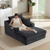Dolonm 47 in. Modern Lounge Chair Sofa, Foam & Spring Cushioned with Cup Holders & Storage, for Living Room & Office - 2 of 4