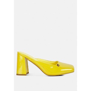 Neoplast Patent Pu Block Heeled Women Mules - 1 of 4