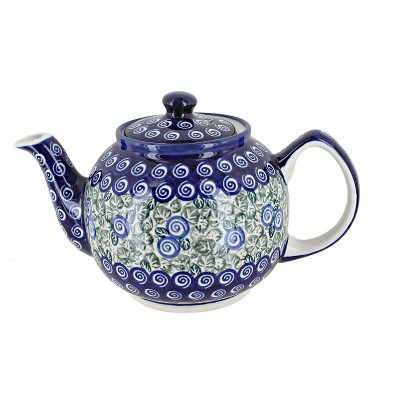 Blue Rose Polish Pottery 596 Zaklady Medium Teapot
