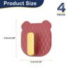 Unique Bargains Plastic Bear Shape Self-Adhesive Bathroom Kitchen Wall Hooks 4 Pcs - 2 of 3