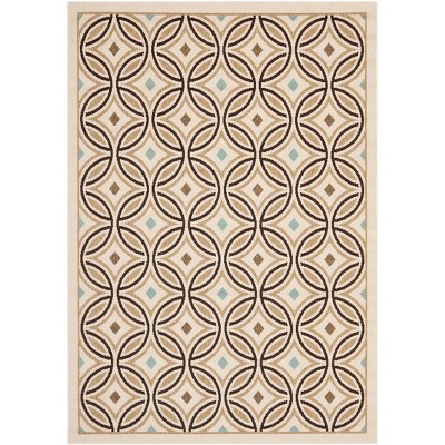 Veranda Ver047 Power Loomed Indoor/outdoor Area Rug - Cream/chocolate ...