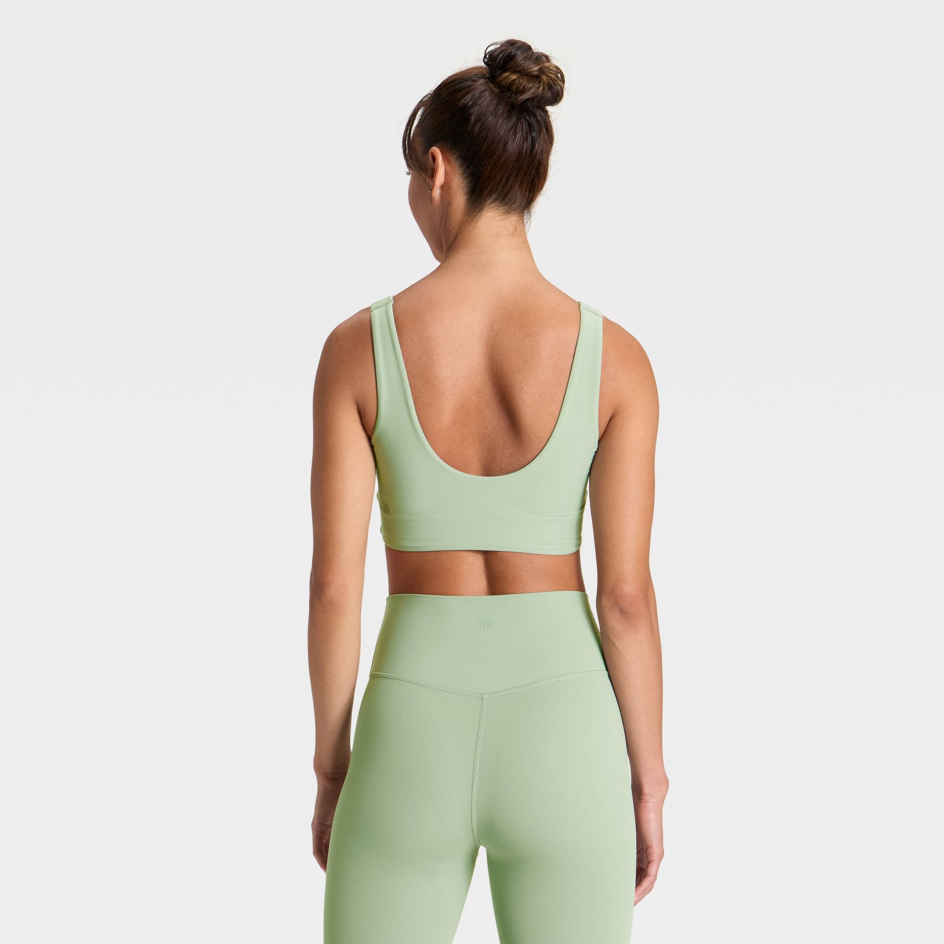 Women's Everyday Soft Medium Support Longline Sports Bra - All In Motion™ Sage Green M