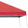 Z-Shade 10 x 10 Foot Push Button Angled Leg Instant Shade Outdoor Canopy Tent Portable Shelter with Steel Frame and Storage Bag, Red - 3 of 4