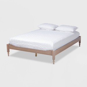 Laure French Bohemian Wood Platform Bed Frame - Baxton Studio - 1 of 4