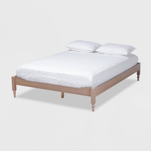 Laure French Bohemian Wood Platform Bed Frame - Baxton Studio - image 1 of 4