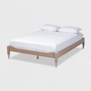Laure French Bohemian Wood Platform Bed Frame - Baxton Studio