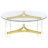 Coaster,Janessa Round Glass Top Acrylic Leg Coffee Table - 4 of 4