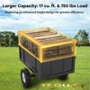 Utility trailer, 15 Cubic Feet Heavy Duty Utility Dump Trailer with Removable Sides for Lawn Mower Tractor - 4 of 4
