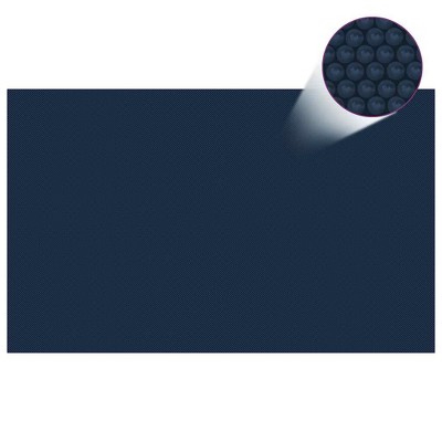 vidaXL Pool Cover Black and Blue Thick PE film with air chambers Large