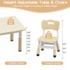 Kids Table and Chair Set, Height Adjustable Toddler Table and 4 Chairs Set for Ages 2-10, Non-Slip Legs, Children Activity Table - 4 of 4