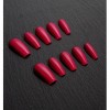 Hachikiko Sweet Coral Ballerina Press-On Nails - Glossy Coral Pink False Nails, Elegant Ballerina Shape Fake Nails - 3 of 4
