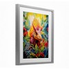 Stupell Industries Colorful Dinosaur in Jungle Framed Print Under Glass Art, Gray, 13" x 16" - 2 of 4