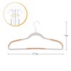 VECELO 25/50 pk Plastic Hanger 360º Swivel Hook Non Slip Coat Hangers with Magic Hangers & Tie Rack - 3 of 4