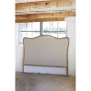 Storied Home King Oak Wood Headboard Beige: Upholstered, Freestanding, No Assembly, Spot Clean - 2 of 4