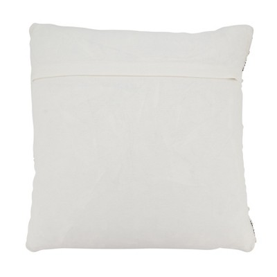 Artisan Woven Black and White Cotton Throw Pillow Cover