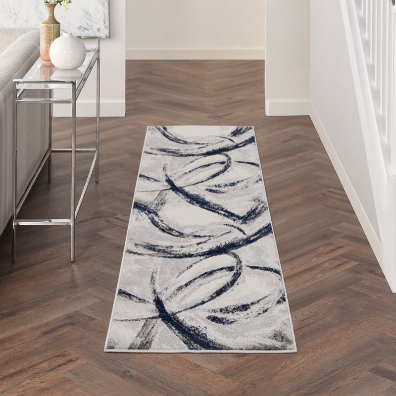 Inspire Me! Home Décor Brushstrokes Modern Curve Indoor Area Rug, 2 of 8