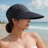 Anna-Kaci Women's Sporty Wide Brim Sun Visor Hat with Adjustable Back Strap Lightweight UV Protection Cap for Outdoor Activities - 3 of 4