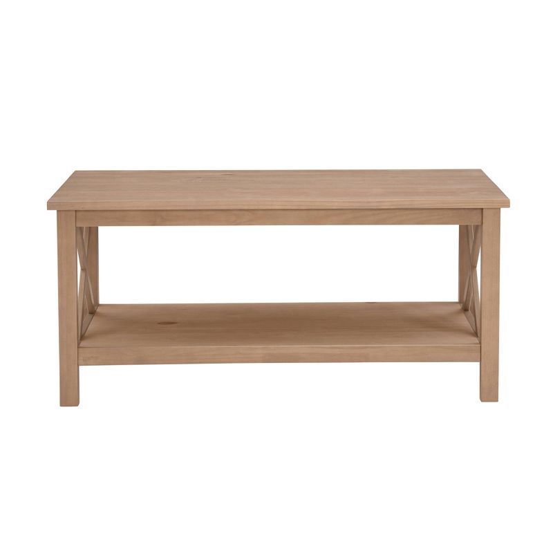 44&#34; Davis Transitional Solid Wood Coffee Cocktail Table - Linon, 3 of 10