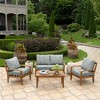 ARDEN Outdoor Loveseat Cushion Set, 48 x 24, Rain-Proof, Fade Resistant, Cushion Set for Couch, Bench, and Swing Pistachio Botanical - 3 of 4