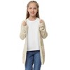 BLUEMING Girls' Oversized Chunky Knit Cardigan Jacket Front Button Thick Sweater with Snug Comfort - 2 of 4