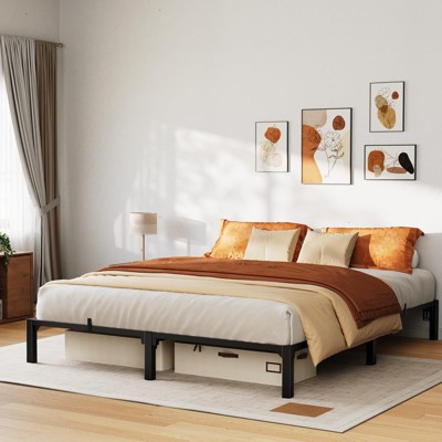 6 Inch Tiwn Bed Frame, Heavy Duty Metal Platform Bed Frame with Durable Iron Slat Support and Legs