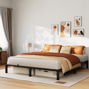 6 Inch Tiwn Bed Frame, Heavy Duty Metal Platform Bed Frame with Durable Iron Slat Support and Legs - 1 of 4