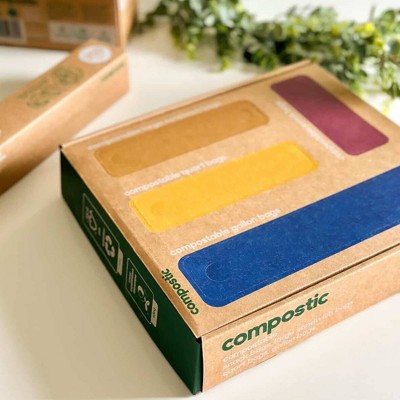 Compostic 100% Compostable Food Storage Bags Variety Pack - 145ct