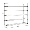 Home-Complete 5-Tier Shoe Rack for 25 Pairs, White - 4 of 4