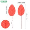 Unique Bargains Artificial Silk Wire Single Flower Leaves for DIY - 3 of 4