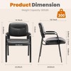 Grungis 24 inch Office Chair with Padded Arms,PU Leather Desk Chair for Adult,Student - 3 of 4