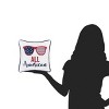 C&F Home 10" x 10" Patriotic "All American" Sunglasses Small/Petite Embroidered Accent Throw Pillow - 3 of 3