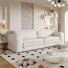TiramisuBest 93" King Size 3-in-1 Convertible Sleeper Sofa Bed with Chaise Lounge and 2 Lumbar Pillows,Beige - 2 of 4