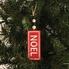 Dicksons Joy, Peace, and Noel Red and White 4 Inch Resin Beaded Hanging Christmas Ornament Set of 3 - 3 of 4