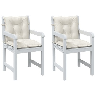 vidaXL Lowback Chair Cushions 2 pcs Melange Cream 39.4"x19.7"x2.8" Fabric