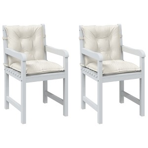 vidaXL Lowback Chair Cushions 2 pcs Melange Cream 39.4"x19.7"x2.8" Fabric - 1 of 4