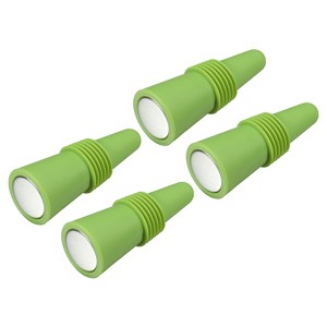 Unique Bargains Silicone Unbreakable Reusable Beverage Wine Caps 4 Pcs - 1 of 3