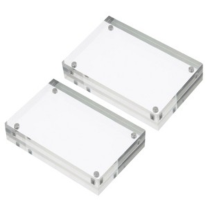 Unique Bargains Home Office Double-Sided Magnetic Acrylic Picture Frame - 1 of 4