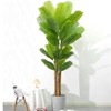 Artificial Banana Tree,Fake Banana Tree with 10 Large Leaves and Natural Bark,Free Maintenance,Greenery Potted Plant for Home Office Decor - 3 of 4