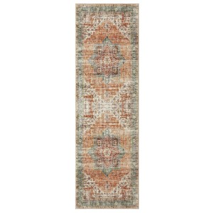 Washable Vintage Floral Medallion Area Rugs for Living Room, Soft Non Slip Retro Accent Carpet for Bedroom Dining Room - 1 of 4