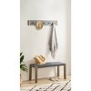 40" Davenport Coat Hook and Faux Concrete Bench Set Light Amber - Alaterre Furniture: Rustic Industrial, 5 Double Hooks - 2 of 4