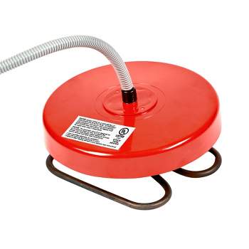 API 1500 Watt 120 Volt Steel Thermostatic Winter Floating Pond Water Deicer and Heater with 15 Foot Cord, for 100 to 300 Gallons of Water, Red