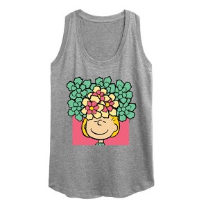 Women's - Peanuts - Sally Flowers Graphic Racerback Tank - 1 of 4