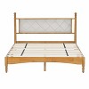 NicBex Queen Size Wood Bed Frame with Upholstered Headboard,Wood Slat Support,Large Under Bed Storage,Brown - 4 of 4