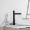 Yukimo Waterfall Spout Single Handle Bathroom Vessel Sink Faucet Solid Brass in Matte Black - 2 of 4