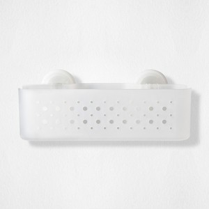 Rectangle Basket with Power Lock Lever Suction White - Room Essentials