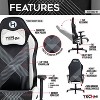 PAGED Adjustable Height Office Chair, Modern Rotatable Gaming Chair with Headrest and Lumbar Pillow, Ergonomic Computer Chair for Gamer - 4 of 4