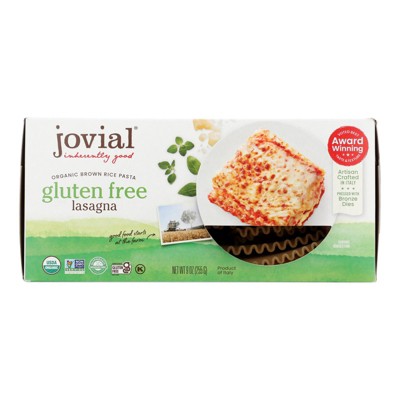 Jovial - Pasta Organic Brown Rice Lasagna - 9 Ounces (Case of 6)