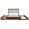 Wooden Queen Size Bed Frame With 2 Storage Drawers And Twin-XL Size Trundle,Platform Bed With One Set Of Sockets And USB Ports -Maison Boucle - 4 of 4
